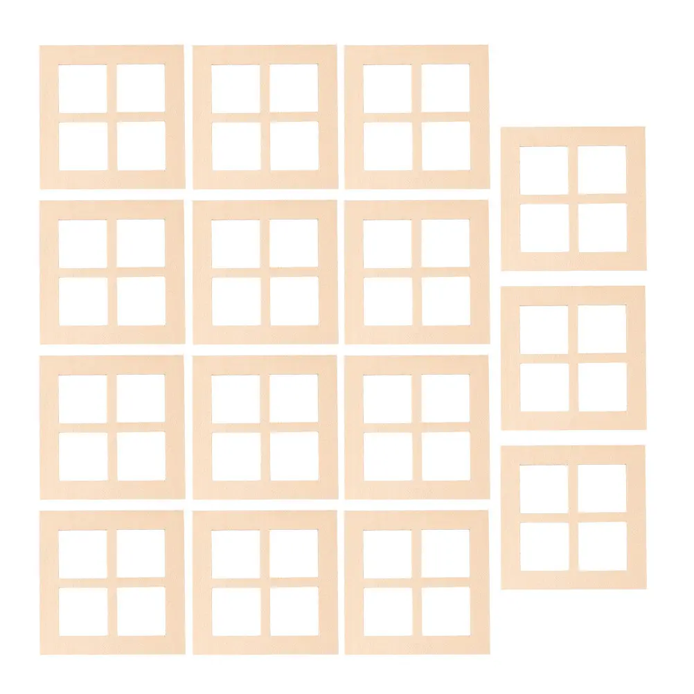15Pcs Miniature Wooden Window Frames Four Pane Design Unpainted DIY Crafting Supplies Mini House Furniture Decor Dollhouse
15Pcs Miniature Wooden Window Frames Four Pane Design Unpainted DIY Crafting Supplies Mini House Furniture Decor Dollhouse
