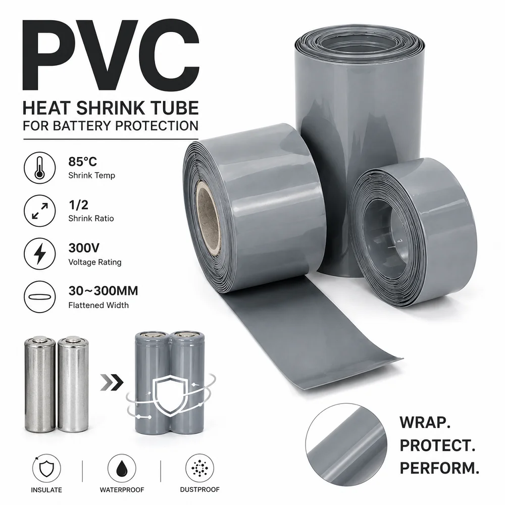 Gray 18650 Heat Shrink Tubing 2/5/10M PVC Insulation Wrap 30-300mm Battery Pack Sleeve Lithium Ion Case Cable Wire Cover
Gray 18650 Heat Shrink Tubing 2/5/10M PVC Insulation Wrap 30-300mm Battery Pack Sleeve Lithium Ion Case Cable Wire Cover