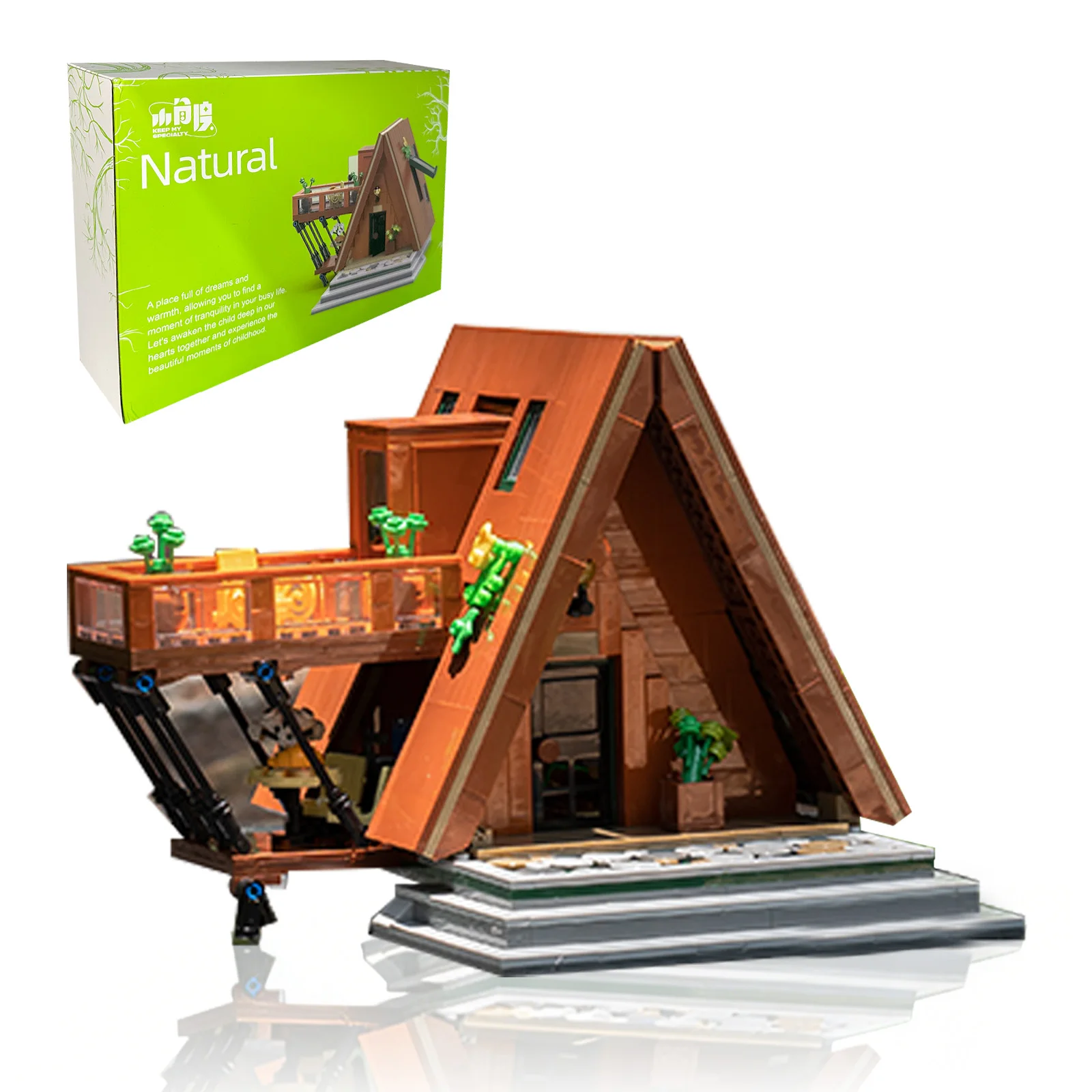 A-Frame Cabin Building Set with Light Kit, Rustic Forest House Model Kit with Deck & Plants, Collectible Nature Display
A-Frame Cabin Building Set with Light Kit, Rustic Forest House Model Kit with Deck & Plants, Collectible Nature Display