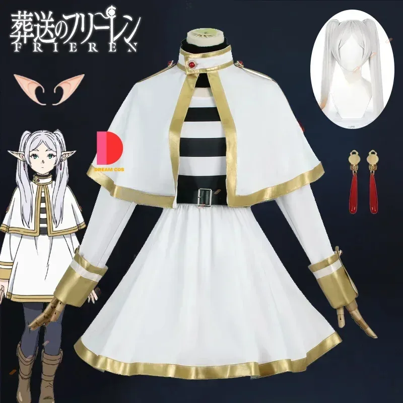 Beyond Journey's End Frieren Cosplay Mage Costume Wig Ears Earrings Women’s Halloween Dress Anime Uniform Party Outfit Set
Beyond Journey's End Frieren Cosplay Mage Costume Wig Ears Earrings Women’s Halloween Dress Anime Uniform Party Outfit Set