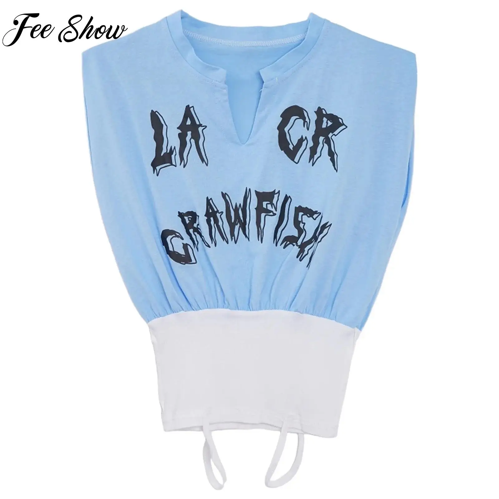 Kids Girl Fashion Letter Printed Hip-Hop Jazz Dance Crop Top V-Neck Sleeveless Tops with Built-in Camisole Streetwear Sportswear 
Kids Girl Fashion Letter Printed Hip-Hop Jazz Dance Crop Top V-Neck Sleeveless Tops with Built-in Camisole Streetwear Sportswear