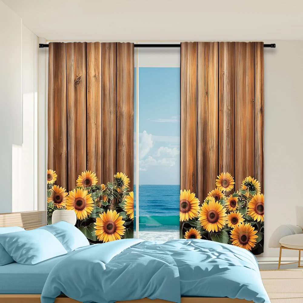 2Pcs Sunflower Printed Curtain Rod Hole Window Treatment For Bedroom Office Kitchen Living Room Study Home Decor Polyester Heat
2Pcs Sunflower Printed Curtain Rod Hole Window Treatment For Bedroom Office Kitchen Living Room Study Home Decor Polyester Heat