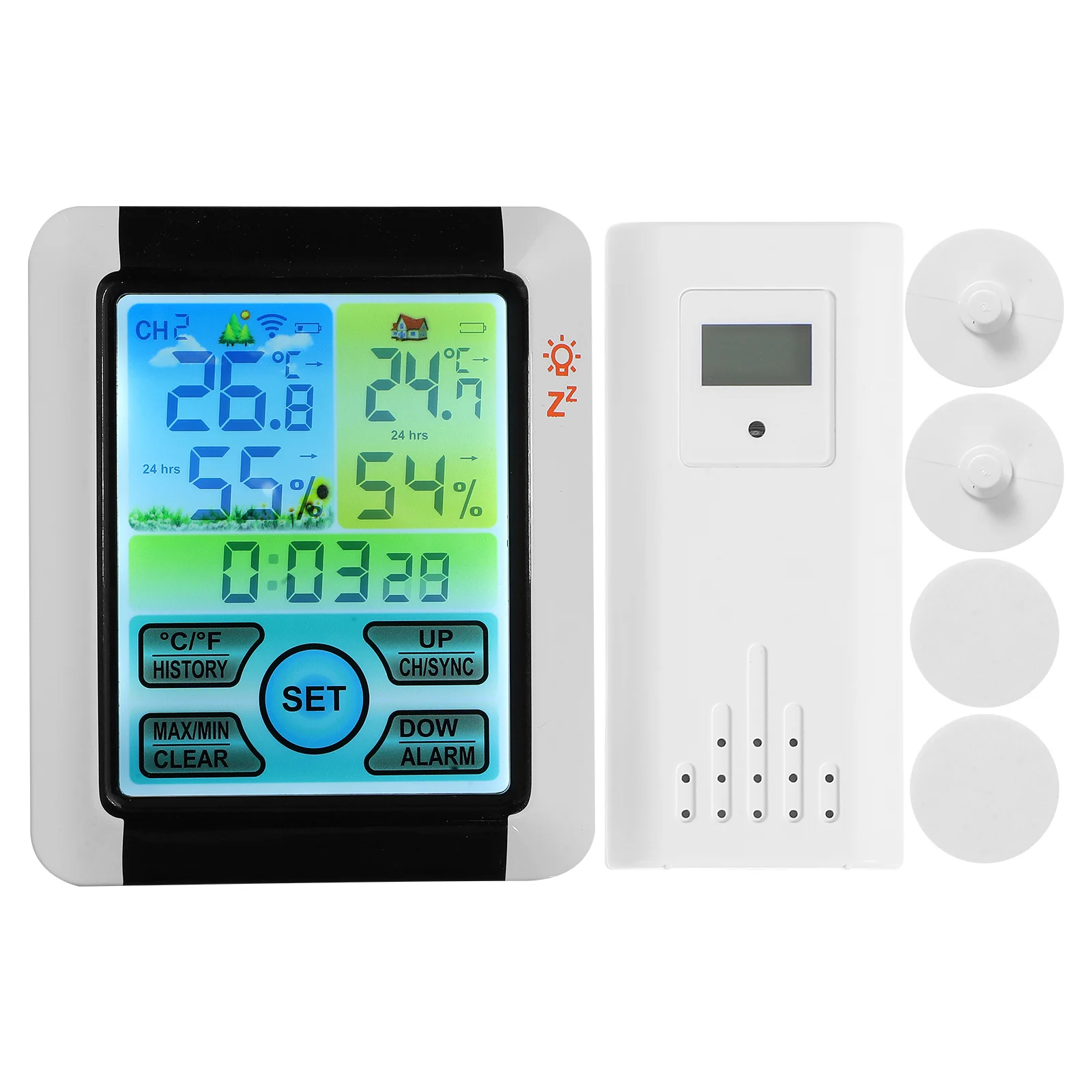 1 set Intelligent Weather Clock Humidity Gauge Monitor Backlit Display Home Hygrometer Outdoor Thermometer Digital Temperature
1 set Intelligent Weather Clock Humidity Gauge Monitor Backlit Display Home Hygrometer Outdoor Thermometer Digital Temperature