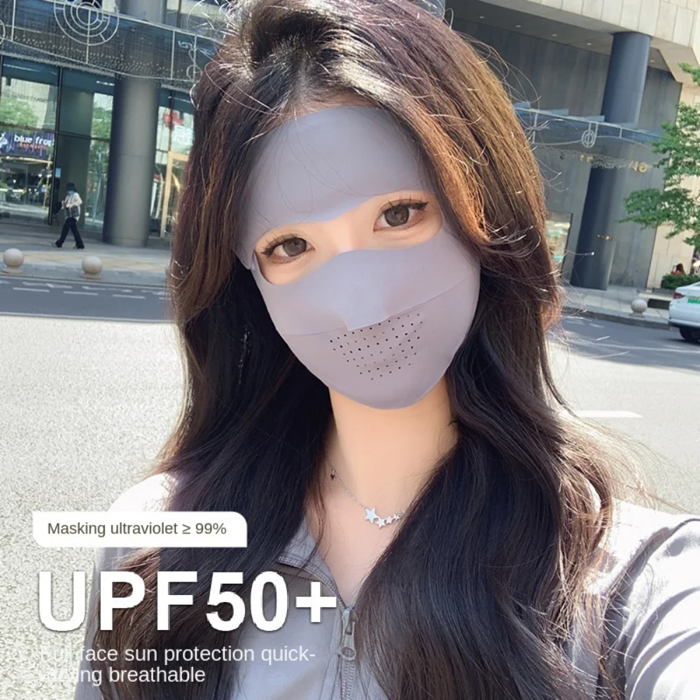 Elastic Summer Ice Silk Mask Solid Color UV Protection Sun Protection Face Cover Breathable Eye Protection Face Gini Mask
Elastic Summer Ice Silk Mask Solid Color UV Protection Sun Protection Face Cover Breathable Eye Protection Face Gini Mask