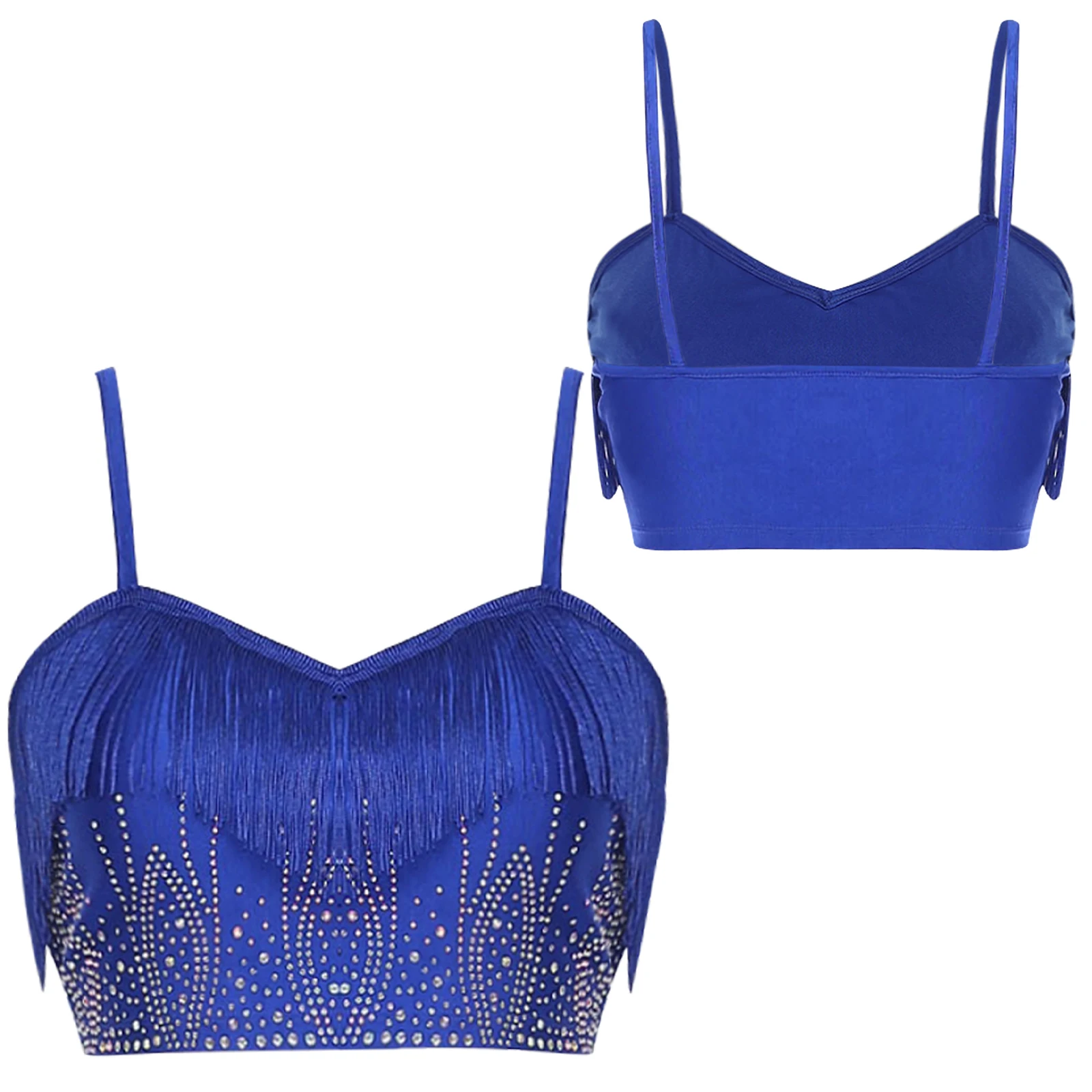 Womens Latin Dance Tops Ruched Tassels Glittery Rhinestone Camisole for Belly Jazz Samba Dance Modern Dance Stage Performance
Womens Latin Dance Tops Ruched Tassels Glittery Rhinestone Camisole for Belly Jazz Samba Dance Modern Dance Stage Performance