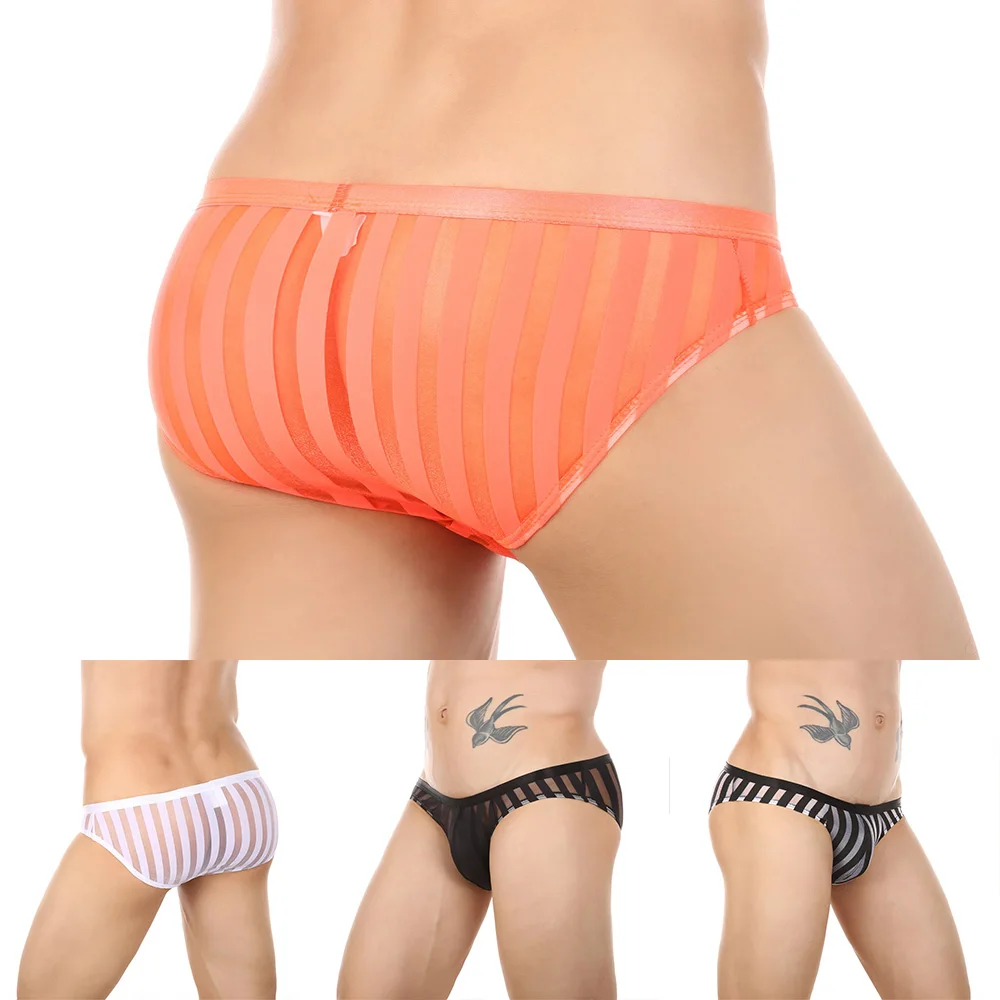 Men Sexy Sheer Striped Briefs See Through Lingerie Udnerwear Male Mesh Panties Low-Waist Bikini Trunks Breathable Udnerpants
Men Sexy Sheer Striped Briefs See Through Lingerie Udnerwear Male Mesh Panties Low-Waist Bikini Trunks Breathable Udnerpants