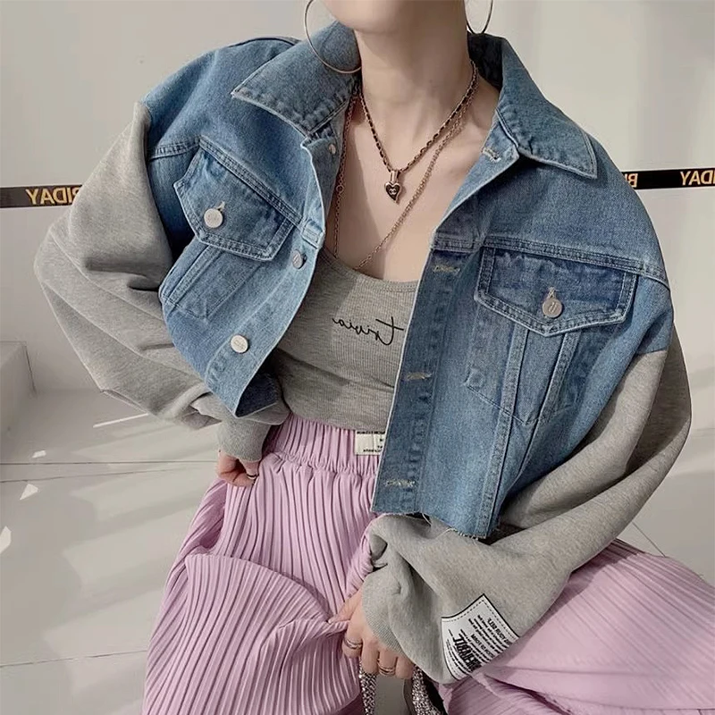 Chic Autumnal Loose Fit Long Sve Denim Jaet with Collar Patchwork Design Single Button Versatile Sli Commute Ready
Chic Autumnal Loose Fit Long Sve Denim Jaet with Collar Patchwork Design Single Button Versatile Sli Commute Ready