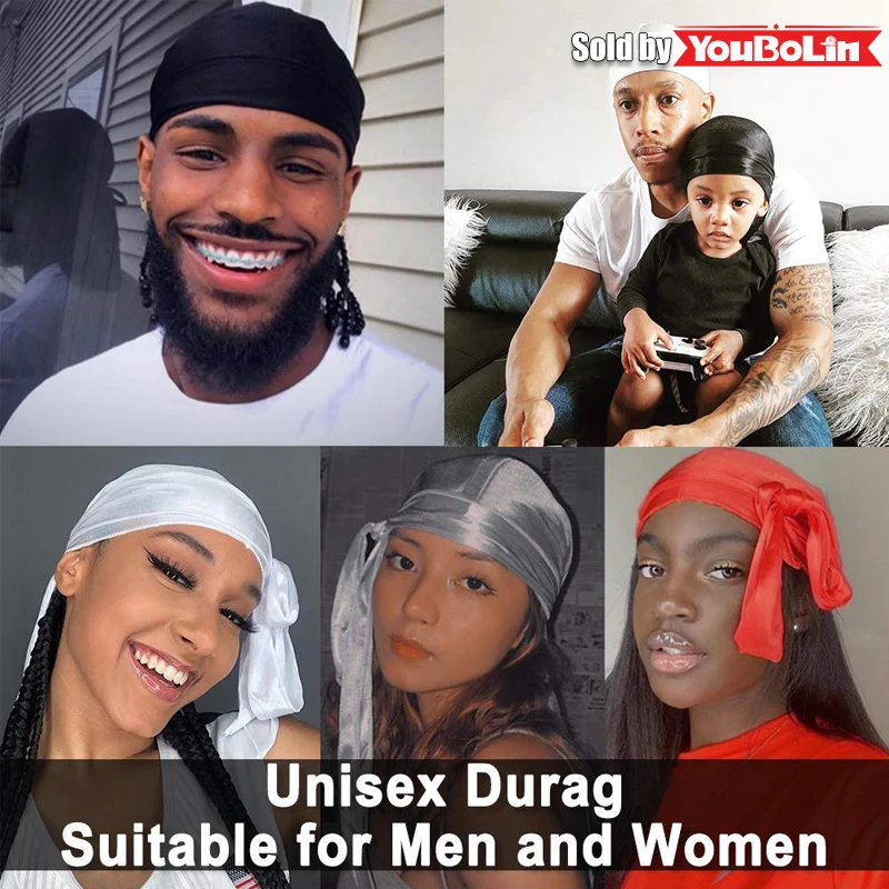 Silk Durag Hat Unisex Fashion Long Satin Silky Durags Long Tail Headwrap Durag Cap Breathable Turban Hats Pirate Hair Accessorie
Silk Durag Hat Unisex Fashion Long Satin Silky Durags Long Tail Headwrap Durag Cap Breathable Turban Hats Pirate Hair Accessorie