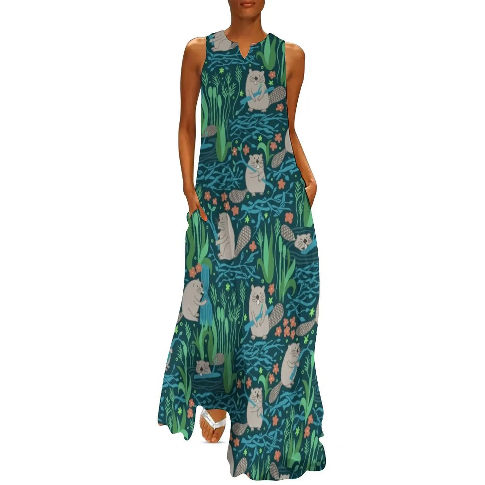 Busy Dam Beavers - dark Long Dress women evening dress festival outfit women dresses korean style Dress
Busy Dam Beavers - dark Long Dress women evening dress festival outfit women dresses korean style Dress