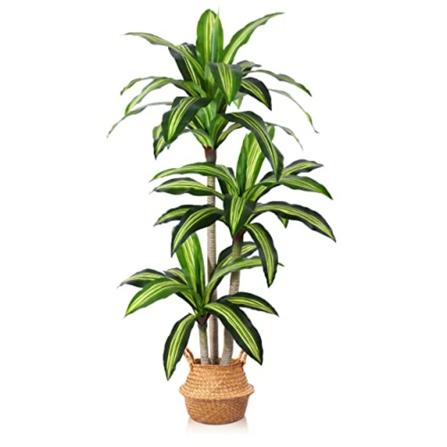 Artificial Plants 5 Feet Dracaena Tree Faux Plants Indoor Outdoor Decor Fake Tree with Woven Seagrass Basket Plants for Home De
Artificial Plants 5 Feet Dracaena Tree Faux Plants Indoor Outdoor Decor Fake Tree with Woven Seagrass Basket Plants for Home De