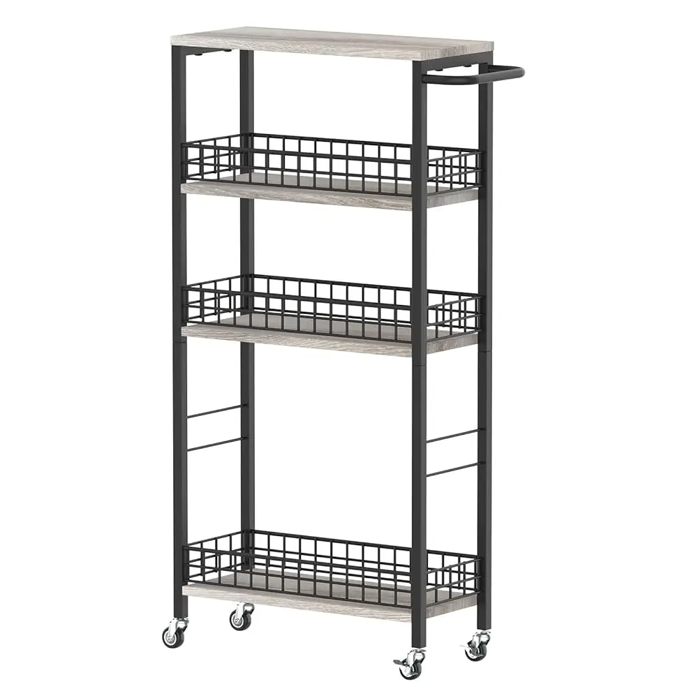 4 Tier Slim Storage Cart Narrow Laundry Cart On Wheels Utility Kitchen Rolling Cart With Wood Tabletop Mobile Shelving Unit
4 Tier Slim Storage Cart Narrow Laundry Cart On Wheels Utility Kitchen Rolling Cart With Wood Tabletop Mobile Shelving Unit