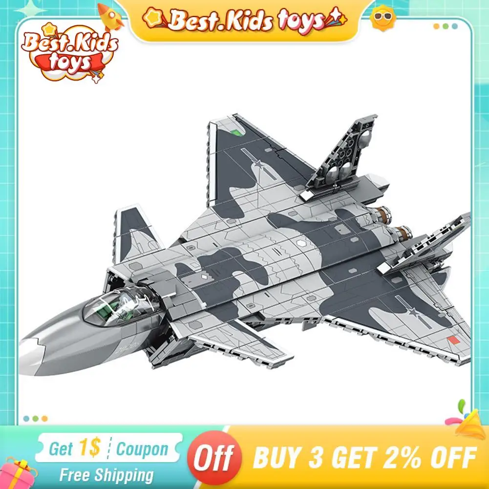 775PCS J-20 Fighter Building Blocks Aviation Model Kit Kids Toys For Boy ww2 Plane Small Particle Educational Toy Children Gift
775PCS J-20 Fighter Building Blocks Aviation Model Kit Kids Toys For Boy ww2 Plane Small Particle Educational Toy Children Gift