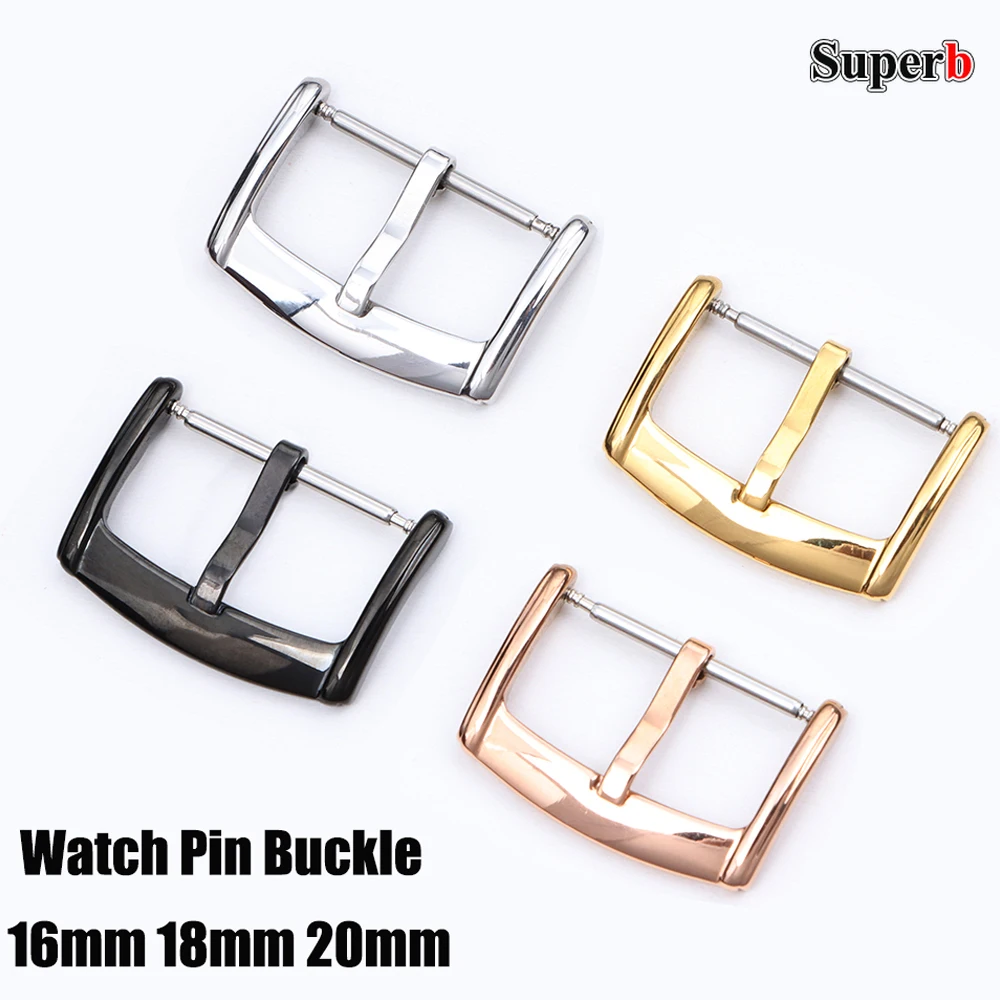 Stainless Steel Watch Buckle Replacement 16mm 18mm 20mm 22mm Solid Pin Clasp for Leather Silicone Strap Silver Black Gold Black
Stainless Steel Watch Buckle Replacement 16mm 18mm 20mm 22mm Solid Pin Clasp for Leather Silicone Strap Silver Black Gold Black