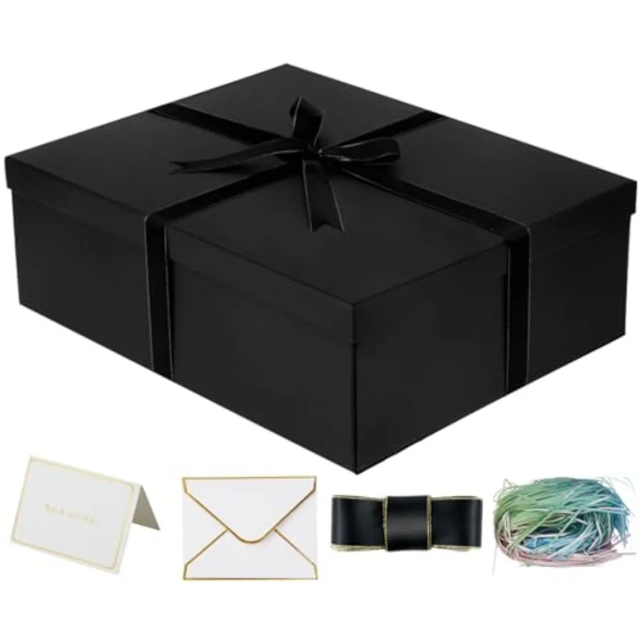 Large Gift Box 16.5x13x5.5 inchesBlack Gift Boxes with Lids for Presents Birthday Valentine's Day Mother's Day Christmas Annive
Large Gift Box 16.5x13x5.5 inchesBlack Gift Boxes with Lids for Presents Birthday Valentine's Day Mother's Day Christmas Annive