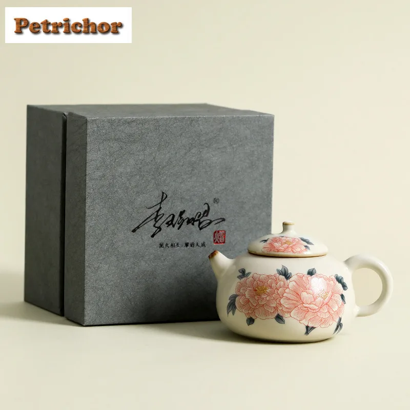 135 мл Ru Kiln Off-white Lard Jelly Peony Xishi Чайник Ретро Чайник для заварки чая Чайник для замачивания чая с шариковым отверстием для украшения чая
135 мл Ru Kiln Off-white Lard Jelly Peony Xishi Чайник Ретро Чайник для заварки чая Чайник для замачивания чая с шариковым отверстием для украшения чая