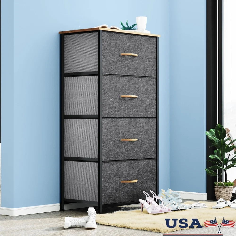 4-Drawer Fabric Dresser Storage Organizer Sturdy Metal Frame Removable Foldable Drawers Easy Assembly Ideal Bedroom Living Room
4-Drawer Fabric Dresser Storage Organizer Sturdy Metal Frame Removable Foldable Drawers Easy Assembly Ideal Bedroom Living Room