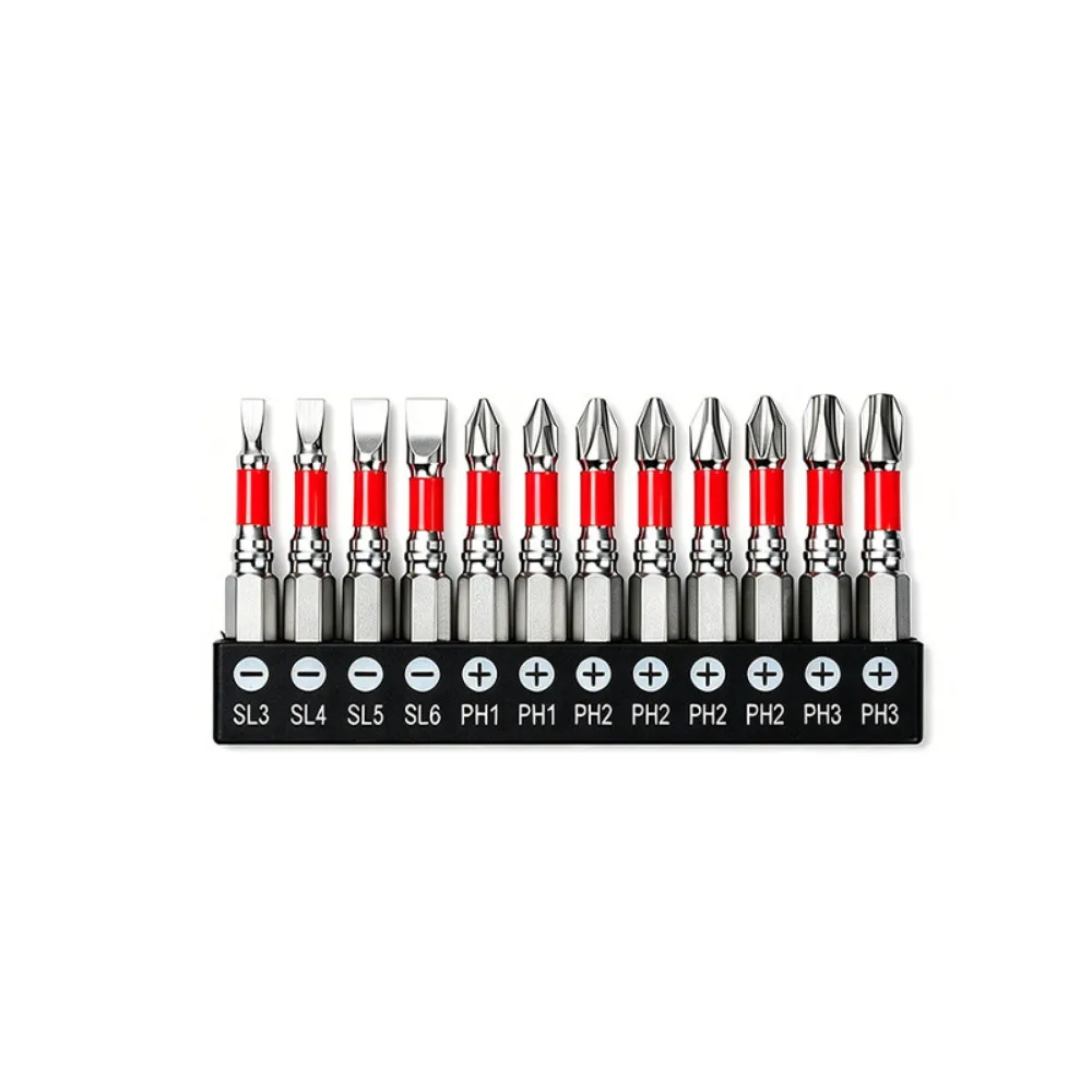 10/12/34 pcs Non-Slip Magnetic Hex Screwdriver Bits 1/4" Hex Shank S2 Steel Deep Hole Drill Bits High Hardness 50mm Length
10/12/34 pcs Non-Slip Magnetic Hex Screwdriver Bits 1/4" Hex Shank S2 Steel Deep Hole Drill Bits High Hardness 50mm Length