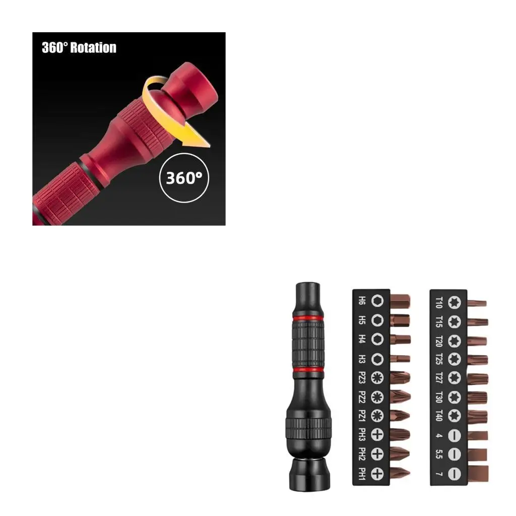 652F Compact Screwdriver Tool Set Aluminum Alloy Handle For 6.35mm Standard Bit Precise Electronics And DIY Projects
652F Compact Screwdriver Tool Set Aluminum Alloy Handle For 6.35mm Standard Bit Precise Electronics And DIY Projects