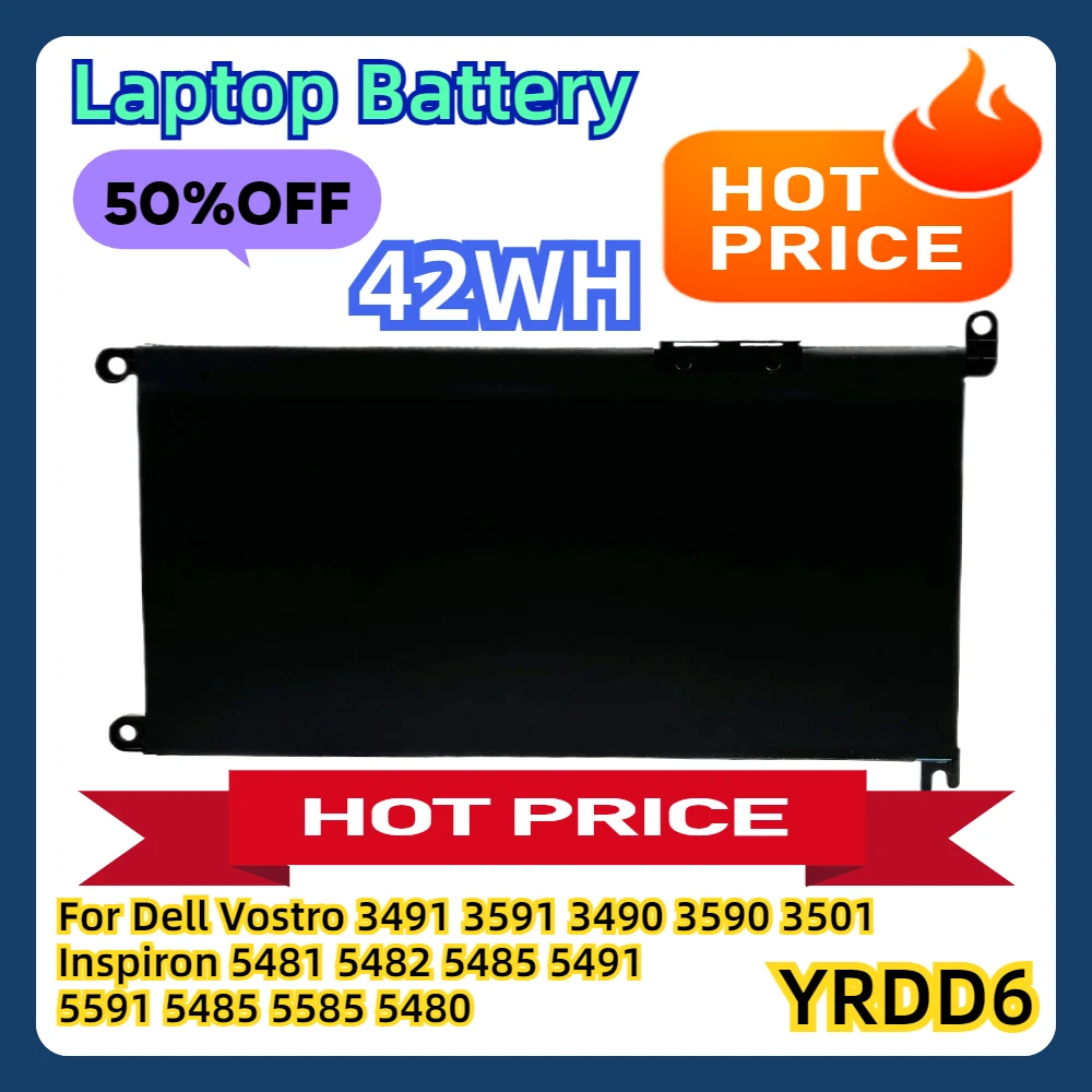 For Dell Vostro 3491 3591 3490 3590 3501 Inspiron 5481 5482 5485 5491 5591 5485 5585 5480 11.4V DODOMORN YRDD6 Laptop Battery
For Dell Vostro 3491 3591 3490 3590 3501 Inspiron 5481 5482 5485 5491 5591 5485 5585 5480 11.4V DODOMORN YRDD6 Laptop Battery