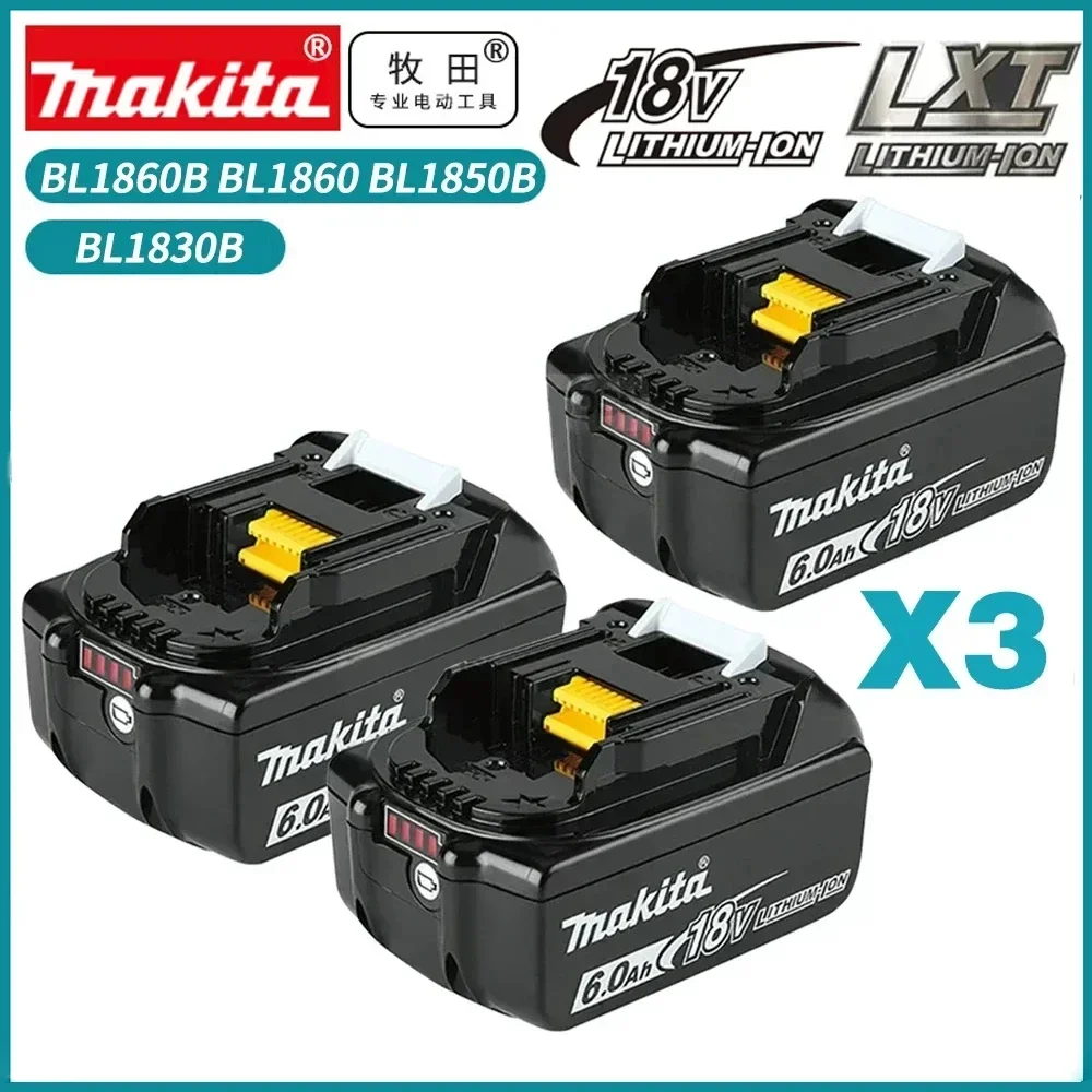 Оригинальный литий-ионный аккумулятор Makita 18 в 6 Ач, сменные батареи для дрели BL1830 BL1840 BL1850 BL1860B
Оригинальный литий-ионный аккумулятор Makita 18 в 6 Ач, сменные батареи для дрели BL1830 BL1840 BL1850 BL1860B