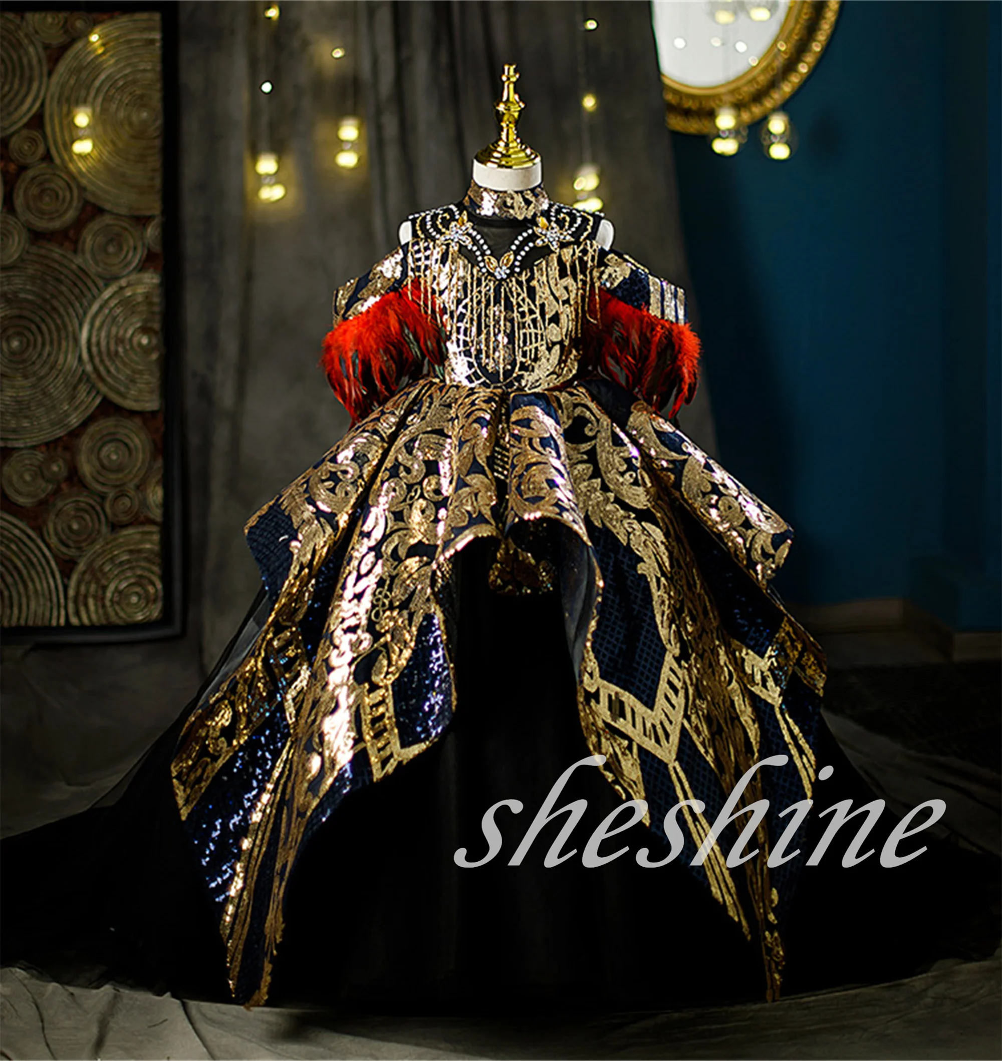 kid unique black princess dress golden lace applique luxury golden lace black birthday dress black witch magic photography prop
kid unique black princess dress golden lace applique luxury golden lace black birthday dress black witch magic photography prop