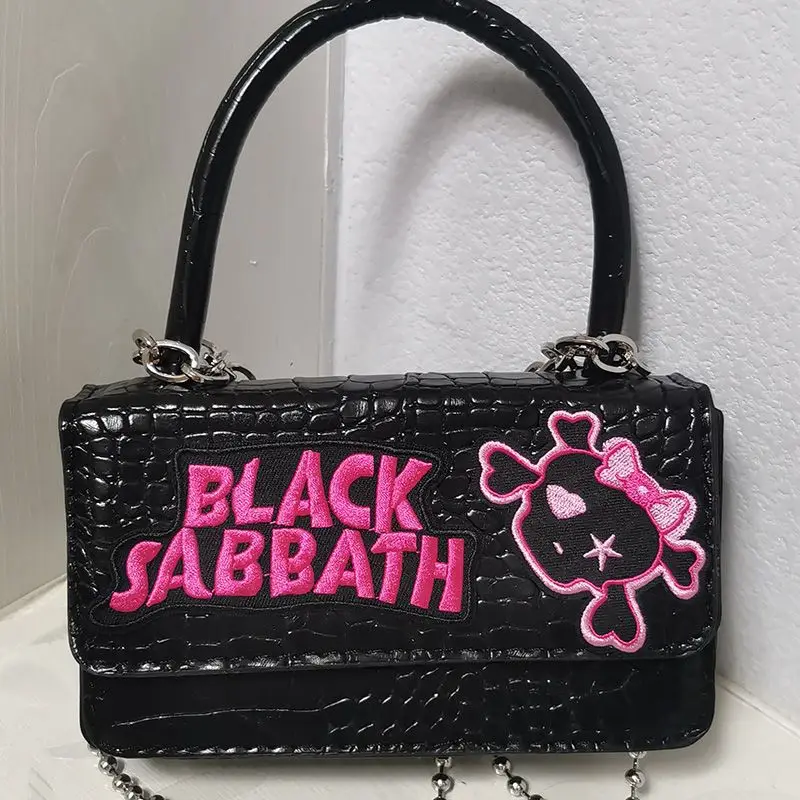 JIAERDI Harajuku Y2k Handbags Women 2023 Gothic Punk Chain Handle Chic Casual Crossbody Bags Female Vintage Black Messenger Bag
JIAERDI Harajuku Y2k Handbags Women 2023 Gothic Punk Chain Handle Chic Casual Crossbody Bags Female Vintage Black Messenger Bag