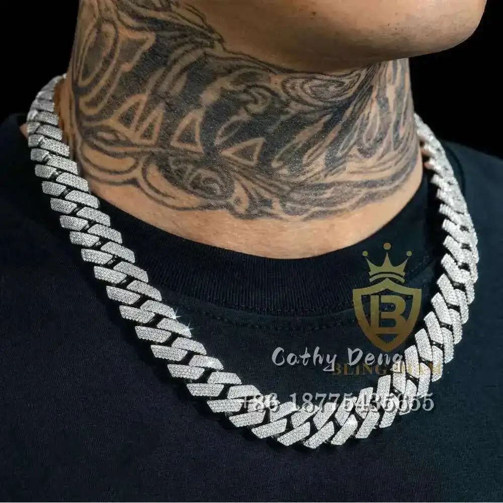 Gra Certificate 15mm 3 Row Hip Hop Jewelry S925 Silver Vvs Moissanite Cuban Link Iced Out Miami Cuban Link Chain Rapper Jewelry
Gra Certificate 15mm 3 Row Hip Hop Jewelry S925 Silver Vvs Moissanite Cuban Link Iced Out Miami Cuban Link Chain Rapper Jewelry