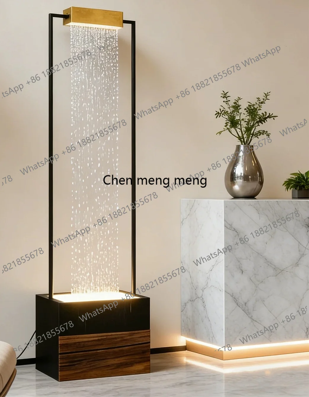Light luxury running water floor lamp modern living room partition entrance humidification circulation water curtain landscaping
Light luxury running water floor lamp modern living room partition entrance humidification circulation water curtain landscaping