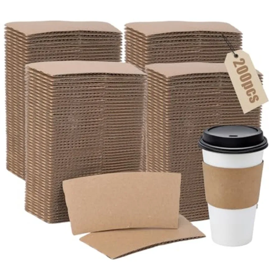 200 Pack Coffee Cup Sleeves, coffee sleeves, Coffee Sleeves Disposable Compatible with 10-24 oz Cups, Cup sleeves for hot drink
200 Pack Coffee Cup Sleeves, coffee sleeves, Coffee Sleeves Disposable Compatible with 10-24 oz Cups, Cup sleeves for hot drink