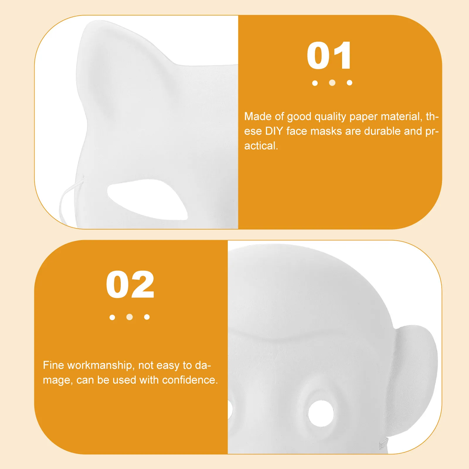 6Pcs DIY Paintable Paper Masks Blank Face Mask Party Cosplay Accessories Masquerade Supplies Kids Creative Craft Gift
6Pcs DIY Paintable Paper Masks Blank Face Mask Party Cosplay Accessories Masquerade Supplies Kids Creative Craft Gift