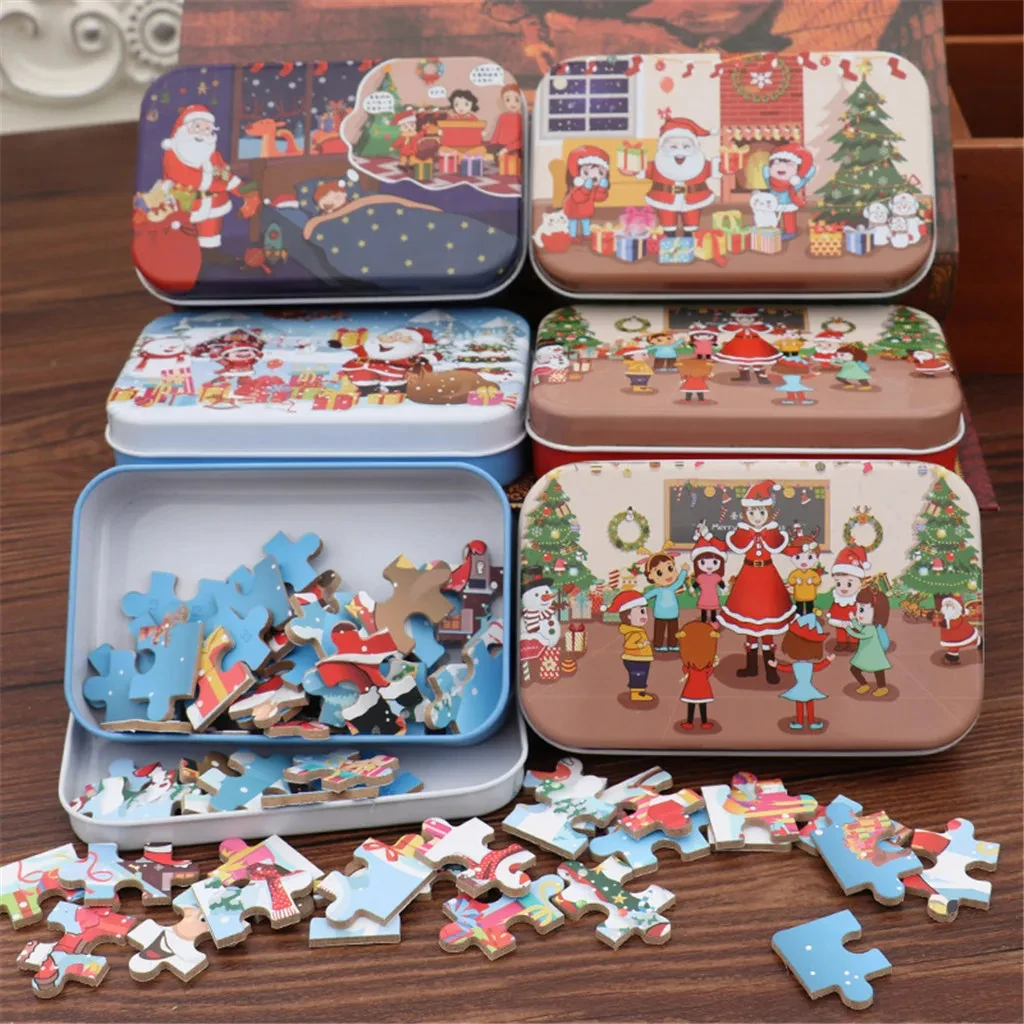 60 Pieces Christmas Wooden Jigsaw Puzzles Delicate Box Kindergarten Interesting Puzzle Toys For Kids Brinquedos
60 Pieces Christmas Wooden Jigsaw Puzzles Delicate Box Kindergarten Interesting Puzzle Toys For Kids Brinquedos