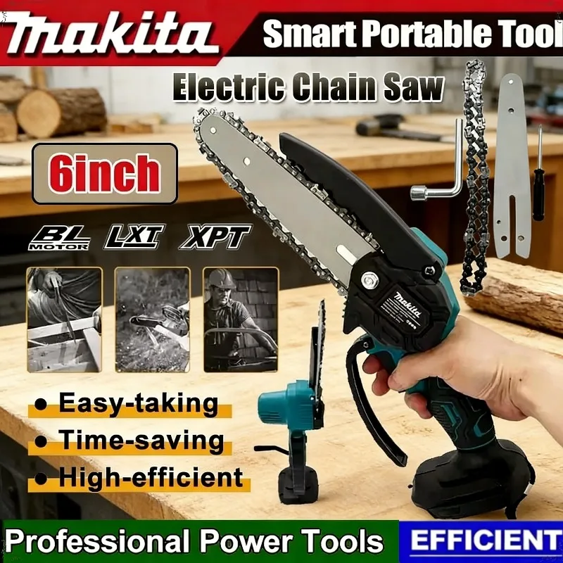 Makita 6 Inch Electric Saw Wood Logging Chain saw Handheld PortableGarden Pruning Wood Power Tool For Makita Battery
Makita 6 Inch Electric Saw Wood Logging Chain saw Handheld PortableGarden Pruning Wood Power Tool For Makita Battery