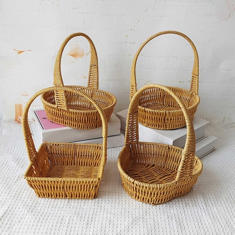 H7EA Pack of 3 Stackable Fruit Baskets Flower Basket with Handle Convenient Storage Solution for Food Home Organization Tool
H7EA Pack of 3 Stackable Fruit Baskets Flower Basket with Handle Convenient Storage Solution for Food Home Organization Tool