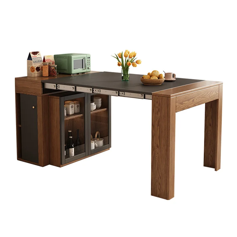Nordic folding dining table, dining chair, side cabinet combination, small apartment, retractable against the wall
Nordic folding dining table, dining chair, side cabinet combination, small apartment, retractable against the wall