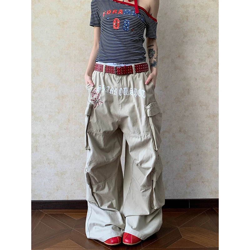 ZHIZOU Women's Gothic Apricot Cargo Jeans Harajuku Y2k Baggy Denim Trousers Aesthetic Style Pants Vintage 2000s Trashy Clothes
ZHIZOU Women's Gothic Apricot Cargo Jeans Harajuku Y2k Baggy Denim Trousers Aesthetic Style Pants Vintage 2000s Trashy Clothes