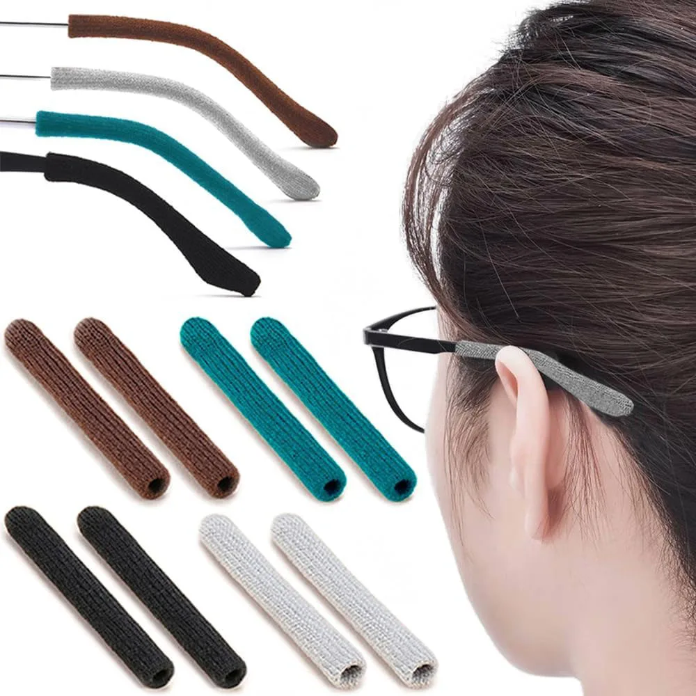 4 Pairs Eyeglass Ear Cushions Soft Knitting Cotton Glasses Ear Grippers Anti Slip Tips Sleeve Retainer For Glasses Accessories
4 Pairs Eyeglass Ear Cushions Soft Knitting Cotton Glasses Ear Grippers Anti Slip Tips Sleeve Retainer For Glasses Accessories