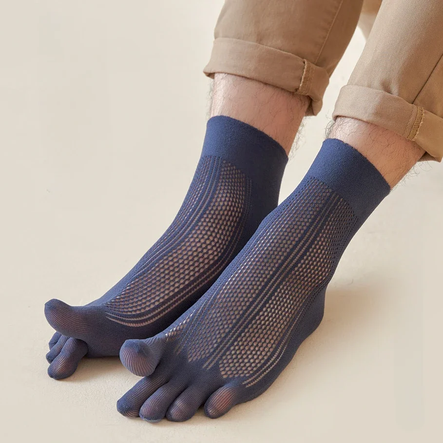 5 Pairs Mesh Dress Socks with Toes Mens Business Breathable Five Toe Socks Men Summer High Elastic Velvet Split Toe Socks White
5 Pairs Mesh Dress Socks with Toes Mens Business Breathable Five Toe Socks Men Summer High Elastic Velvet Split Toe Socks White