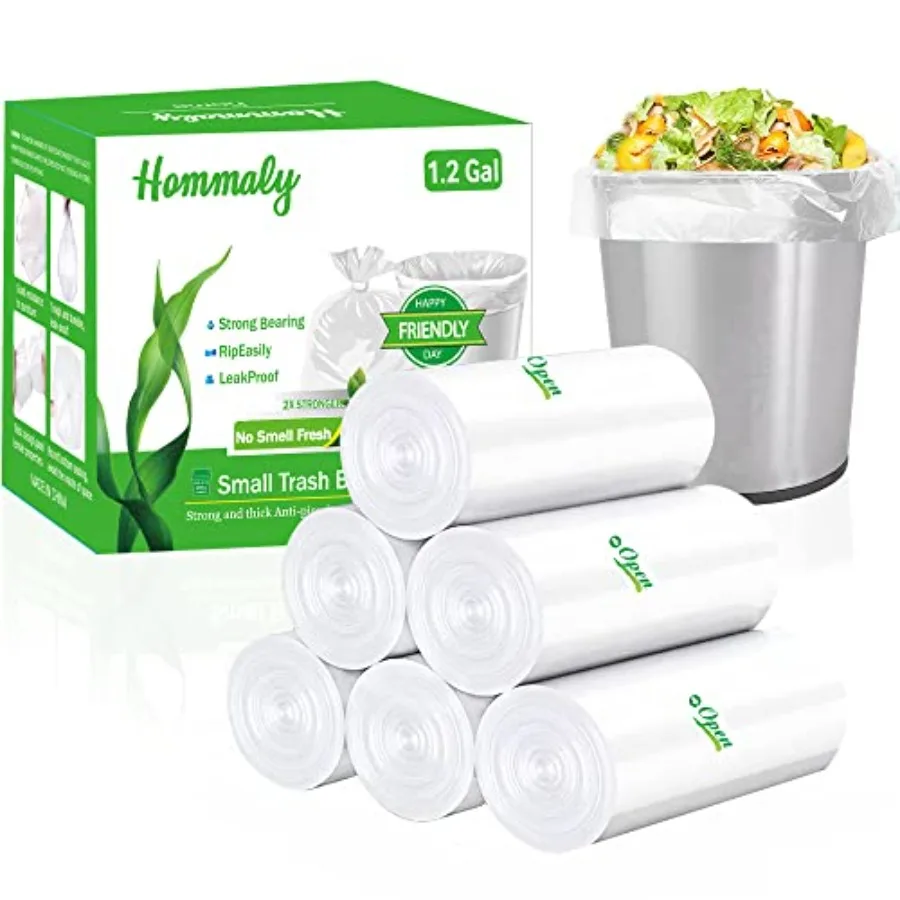 1.2 Gallon 240 Piece Small Clear Trash Bags, Scent Free, Anti-Puncture, Leak Proof, Perfect Fit for 3-6 Liter Waste Bins
1.2 Gallon 240 Piece Small Clear Trash Bags, Scent Free, Anti-Puncture, Leak Proof, Perfect Fit for 3-6 Liter Waste Bins