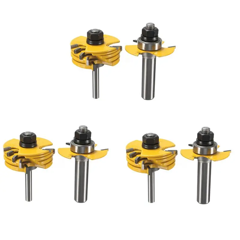 A53Q-6Pcs Slot Cutter 3 Wing Router Bit 1/2 &1/4 Inch Shank Adjustable Woodworking Tool
A53Q-6Pcs Slot Cutter 3 Wing Router Bit 1/2 &1/4 Inch Shank Adjustable Woodworking Tool