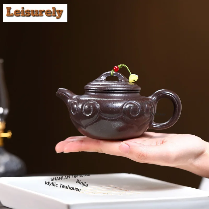 240 мл высококачественные чайники из фиолетовой глины Исин, антикварный горшок ручной работы с необработанной рудой, фиолетовый нефритовый золотой песочный чайник с заварочным устройством, чайный сервиз Zisha
240 мл высококачественные чайники из фиолетовой глины Исин, антикварный горшок ручной работы с необработанной рудой, фиолетовый нефритовый золотой песочный чайник с заварочным устройством, чайный сервиз Zisha