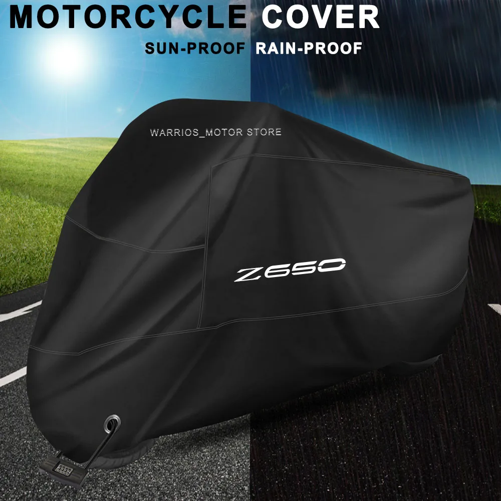 Motorcycle Cover Waterproof Dustproof Outdoor UV Protector Rain Cover For KAWASAKI Z650 Z 650 2016-2021
Motorcycle Cover Waterproof Dustproof Outdoor UV Protector Rain Cover For KAWASAKI Z650 Z 650 2016-2021