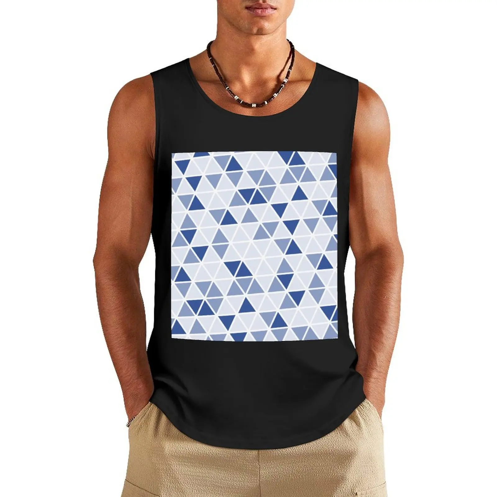 Cool Simple Triangle Pattern with Azureish White color Tank Top bodybuilding t-shirt T-shirt men Men sleeveless tee
Cool Simple Triangle Pattern with Azureish White color Tank Top bodybuilding t-shirt T-shirt men Men sleeveless tee