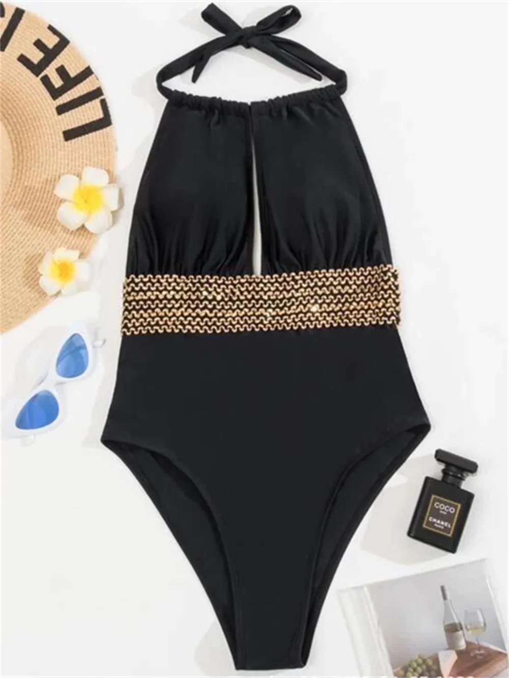 Сексуальный бикини с высокой талией, полый купальник, купальник с открытой спиной и пуш-ап, женский купальник с лямкой на шее, пляжный отдых, купальный костюм, бикини
Сексуальный бикини с высокой талией, полый купальник, купальник с открытой спиной и пуш-ап, женский купальник с лямкой на шее, пляжный отдых, купальный костюм, бикини