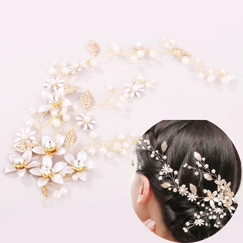 Gold Crystal Flower Bride Tiara Women's Hair Jewelry Bride Hair Band Pearl Wedding Jewelry Headband Handmade Bridal Accessories
Gold Crystal Flower Bride Tiara Women's Hair Jewelry Bride Hair Band Pearl Wedding Jewelry Headband Handmade Bridal Accessories