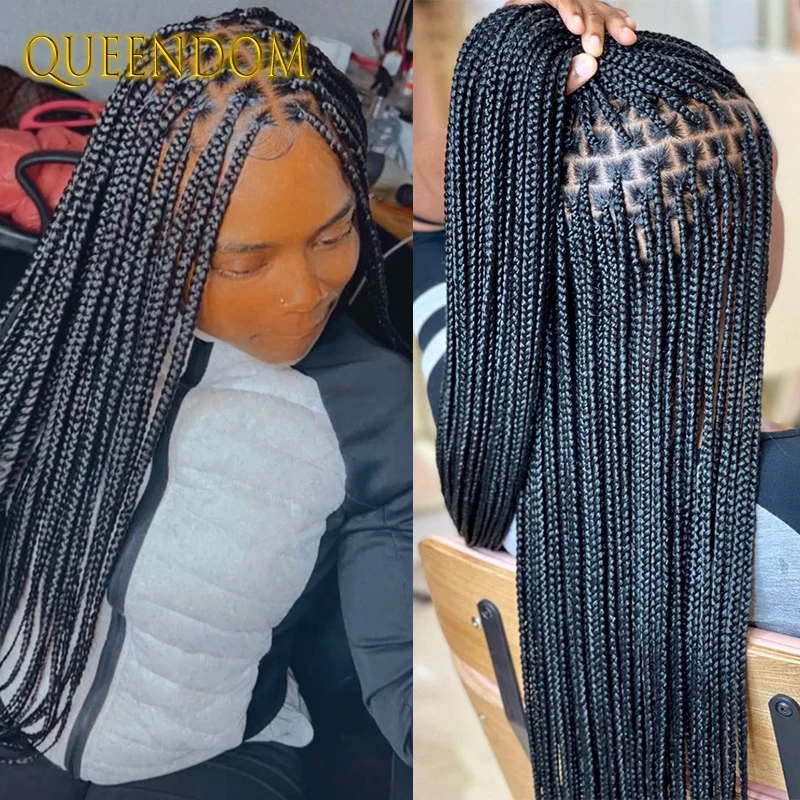 36" Full Lace Front Synthetic Wig Box Braided Wigs Knotless Braid Wigs for Black Women Box Braids Lace Frontal Wig Pre Plucked
36" Full Lace Front Synthetic Wig Box Braided Wigs Knotless Braid Wigs for Black Women Box Braids Lace Frontal Wig Pre Plucked