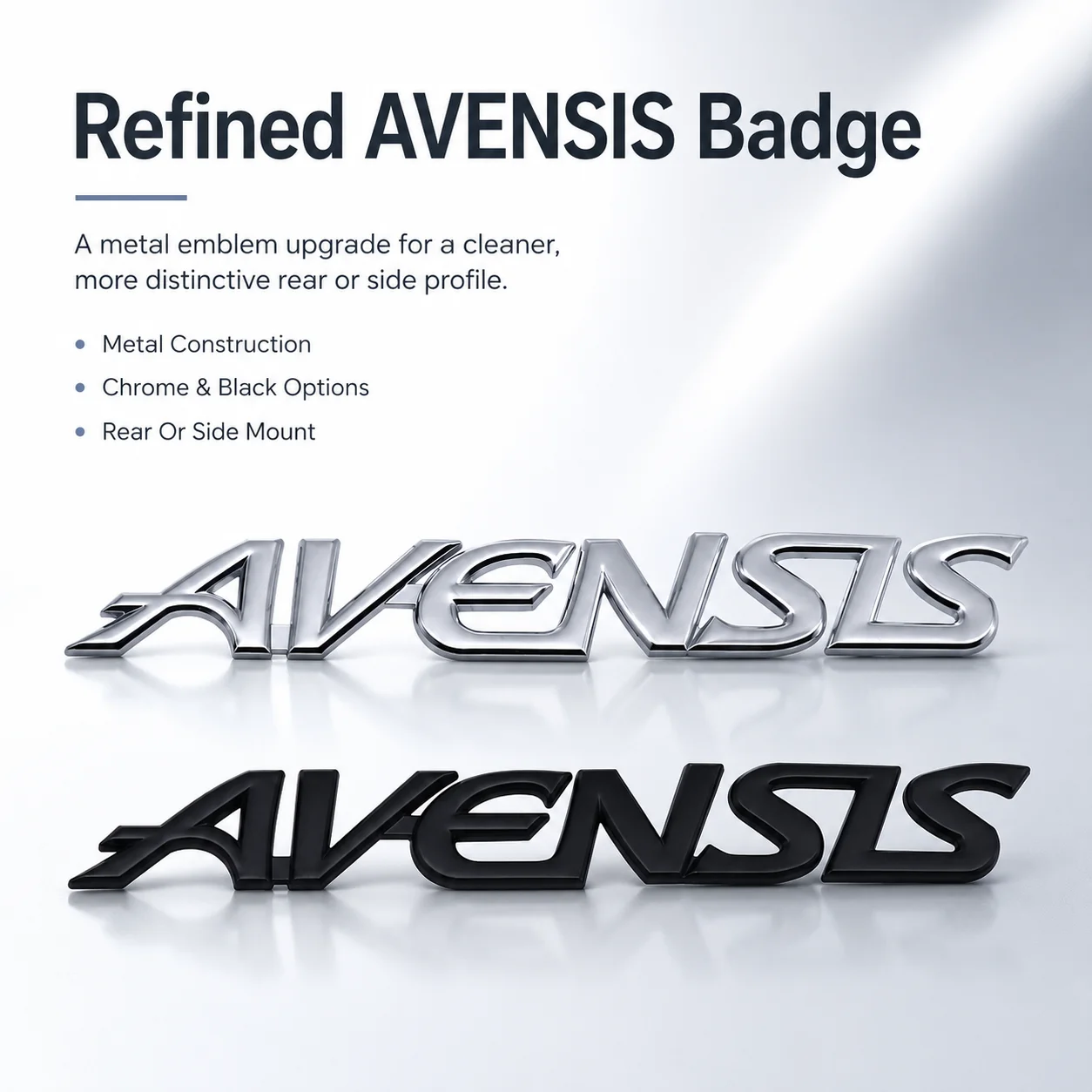 For Toyota Avensis AVENSIS 3D Metal Chrome Rear Trunk Fender Emblem Badge Sticker Side Body Letter Logo Decal Decoration Trim
For Toyota Avensis AVENSIS 3D Metal Chrome Rear Trunk Fender Emblem Badge Sticker Side Body Letter Logo Decal Decoration Trim