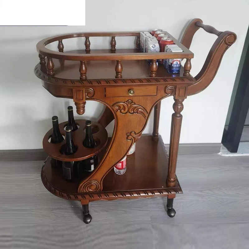 Американская ретро обеденная тележка из цельного дерева, передвижная тележка KTV, тележка для вина, ресторан
Американская ретро обеденная тележка из цельного дерева, передвижная тележка KTV, тележка для вина, ресторан