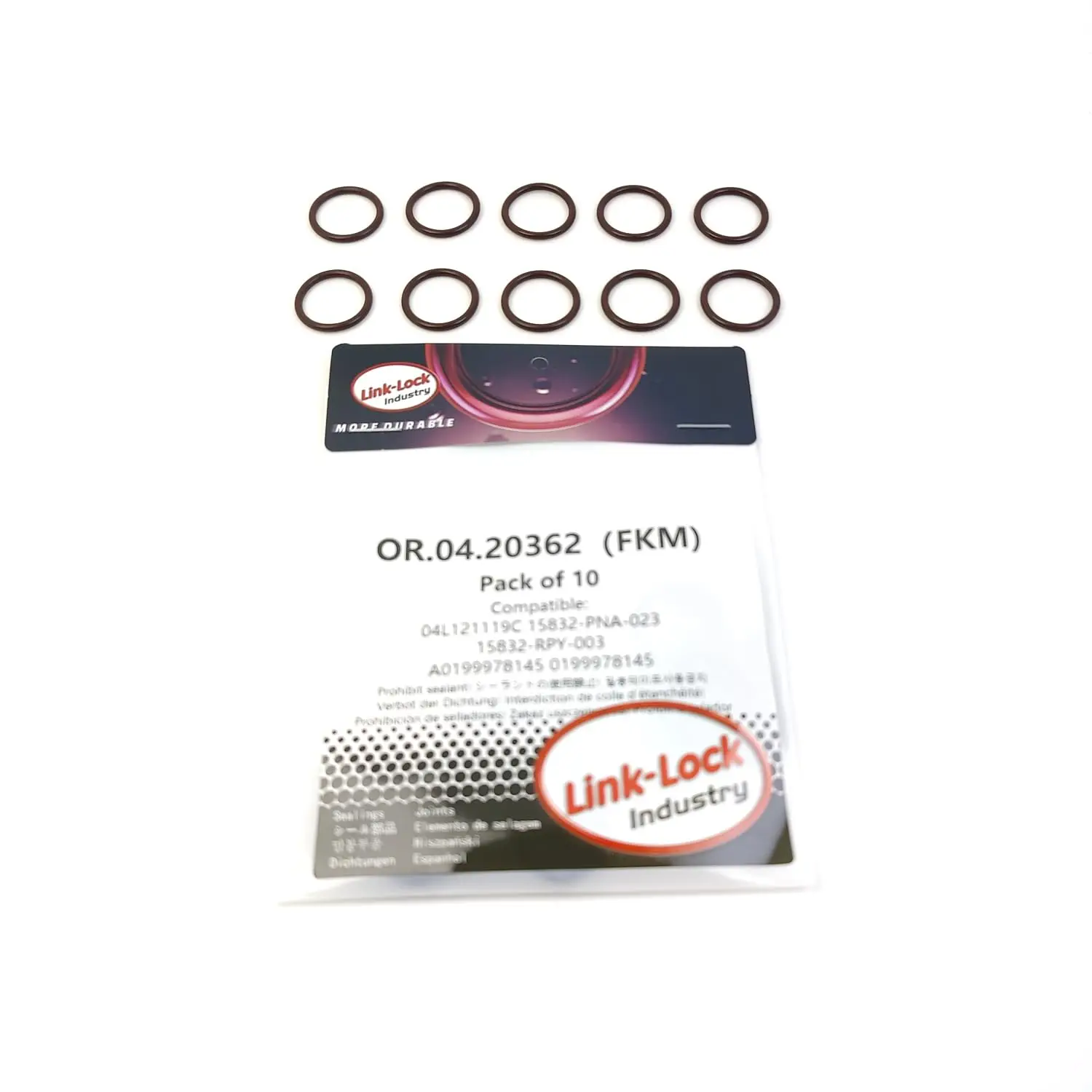 LINK-LOCK 10PCS OR.04.20362 FKM Viton Sealing O-Ring Kit of Coolant Pipe 04L121119C 15832-PNA-023 15832-RPY-003 A0199978145 0199
LINK-LOCK 10PCS OR.04.20362 FKM Viton Sealing O-Ring Kit of Coolant Pipe 04L121119C 15832-PNA-023 15832-RPY-003 A0199978145 0199