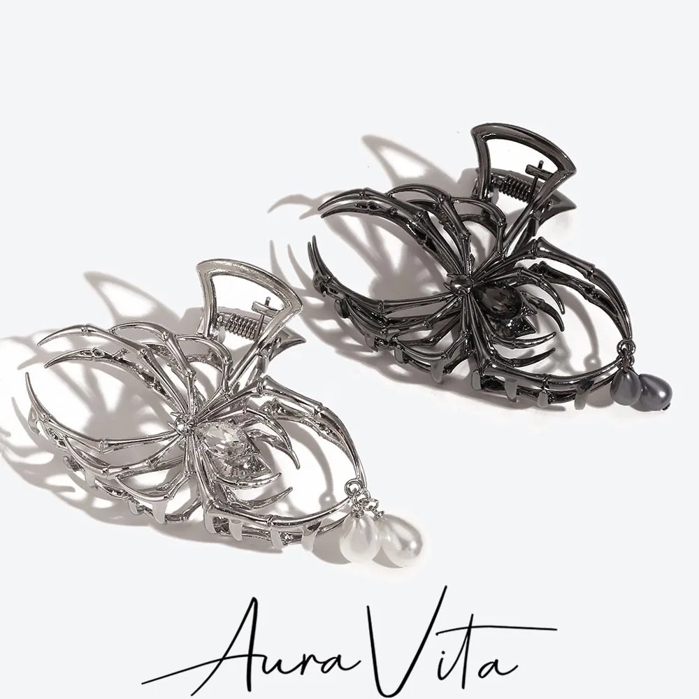 AuraVita 2024 New Trend Alloy Rhinestone Imitation Pearl Spider Claw Clip Halloween Party Creative Claw Charm Hair Accessories
AuraVita 2024 New Trend Alloy Rhinestone Imitation Pearl Spider Claw Clip Halloween Party Creative Claw Charm Hair Accessories