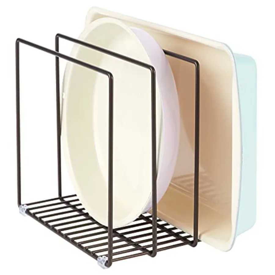 Steel Storage Tray Organizer Rack for Kitchen Cabinet - Divided Holder with 3 Slots for Skillets, Frying Pan, Pot Lids, Cutting
Steel Storage Tray Organizer Rack for Kitchen Cabinet - Divided Holder with 3 Slots for Skillets, Frying Pan, Pot Lids, Cutting